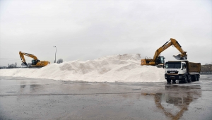 Ankara'da karla mücadele çalışmaları 