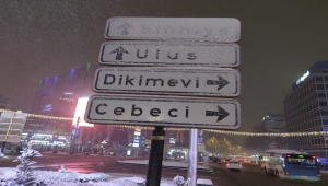 Başkentte kar yağışı akşam da etkisini sürdürüyor