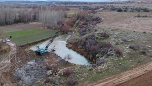 Beyşehir'deki Sarıöz deresinde rusubat temizliği