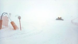 Erciyes'te kayağa tipi engeli