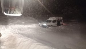 Hadim'de kar nedeniyle şantiyede mahsur kalan bekçi kurtarıldı