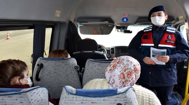 Kırıkkale'de yolculuk yapan kadınlara "KADES" anlatıldı