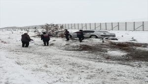 Kırşehir'de ağaca çarpan otomobildeki 4 kişi yaralandı