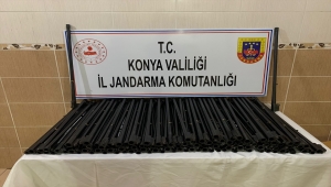 Konya'da kargoyla Hakkari'ye gönderilmek istenen yasa dışı üretim namlulara el konuldu