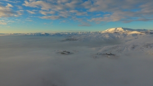 Konya'nın Meram ilçesi beyaz örtüsüyle görenleri büyülüyor