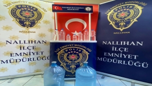 Nallıhan'da sahte içki operasyonunda bir şüpheli gözaltına alındı