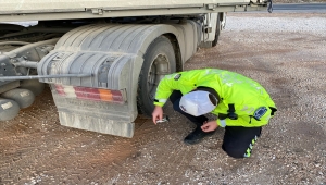 Nallıhan'da zorunlu kış lastiği uygulaması yapıldı