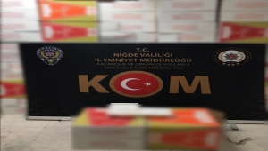 Niğde'de 9 milyon 350 bin makaron ele geçirildi