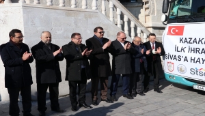Sivas'tan Kazakistan'a ilk ihracat tırı uğurlandı