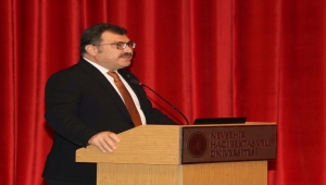 TÜBİTAK Başkanı Mandal NEVÜ'de söyleşiye katıldı