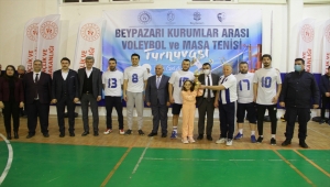 Beypazarı'nda "Kurumlar Arası Voleybol ve Masa Tenisi Turnuvası" sona erdi