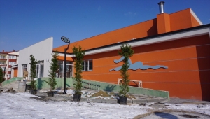 Beypazarı Yarı Olimpik Kapalı Yüzme Havuzu inşaatında çalışmalar sürüyor