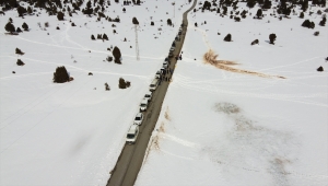 Beyşehir'de yaban hayvanları için doğaya yem bırakıldı