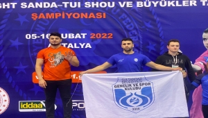 Çubuklu sporcu Türkiye Wushu Kung Fu Şampiyonasından altın madalyayla döndü