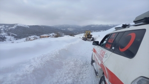 Ekiplerden yolu kapanan köylerdeki hastalara ulaşım desteği