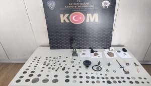 Kayseri Talas'ta 106 parça tarihi eser ele geçirildi, 1 kişi yakalandı
