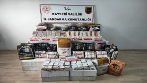 Kayseri'de 33 bin dolu makaron ele geçirildi