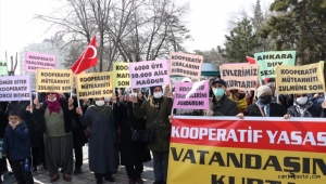 Kayseri'de konut kooperatifi mağduru olduklarını iddia eden 500 kişi eylem yaptı