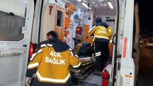 Kırıkkale'de kamyonla çarpışan motosikletin sürücüsü yaralandı