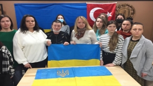 Konya'da yaşayan Ukraynalılar, Rusya'nın askeri müdahalesine tepki gösterdi