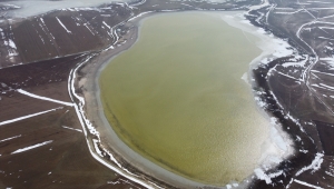 Konya'daki Küçük Göl'de su seviyesi yağışlarla yükselmeye başladı