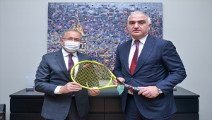 Kültür ve Turizm Bakanı Ersoy, Türkiye Tenis Federasyonu yönetimini ağırladı