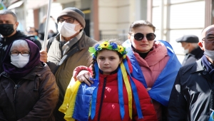 Rusya'nın Ukrayna'ya saldırısı Eskişehir'de protesto edildi