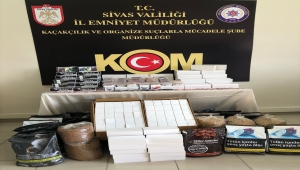 Sivas'ta 46 kilogram kaçak tütün ele geçirildi