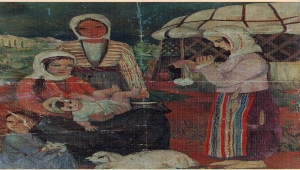 Turgut Zaim'in yağlıboya tablosu ilgi çekiyor