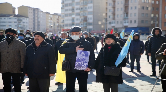 Eskişehir'de Rusya'nın Ukrayna'ya saldırısı protesto edildi
