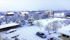 Halkapınar'da kar küreme çalışması yapıldı
