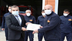 İçişleri Bakanlığından Karaman Belediyesi itfaiye erlerine teşekkür belgesi