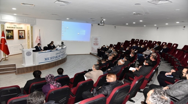 Karaman'da muhtarlar toplantısı düzenlendi
