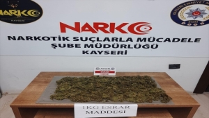 Kayseri'de yolcu otobüsünde 1 kilogram esrar ele geçirildi