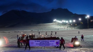 Kayseri İl Jandarma Komutanlığı tarafından 18 Mart Çanakkale Zaferi öncesi Erciyes'te Şehitlerimizi anma etkinliği düzenlendi