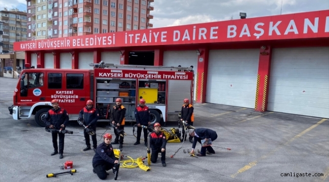 Kayseri itfaiyesine yeni cihazlar alındı