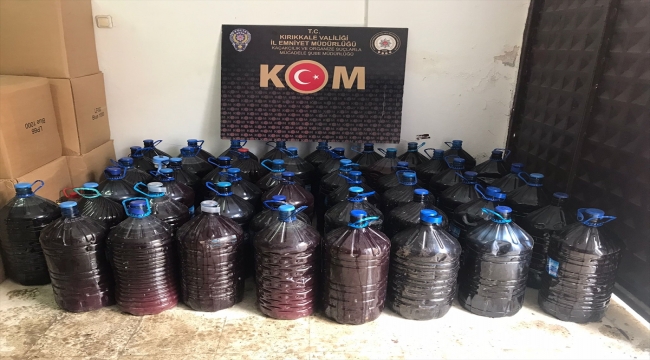 Kırıkkale'de 931 litre sahte şarap ele geçirildi