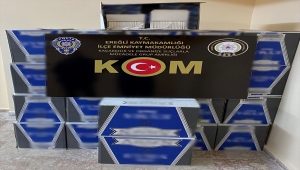 Konya'da 430 bin bandrolsüz makaron ele geçirildi