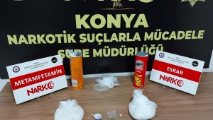 Konya'da cips kutularına uyuşturucu gizleyen zanlı tutuklandı