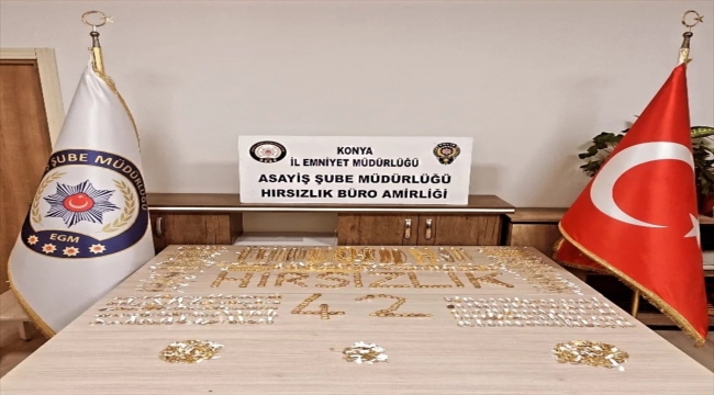 Konya'da kuyumcudan çalınan 4 kilogram altın çatı arasında bulundu