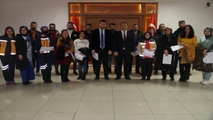 Ulaş Kaymakamı Baş, kadın kursiyerleri ziyaret etti