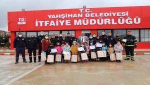Yahşihan'da anaokulu öğrencilerine yangın ve deprem eğitimi verildi