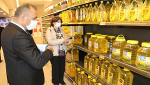 Yozgat'ta marketlerde ayçiçek yağı denetimi yapıldı