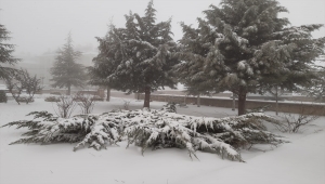 Aksaray'ın yüksek kesimlerine kar yağdı