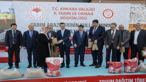 Ankara'da çiftçilere tohum dağıtıldı