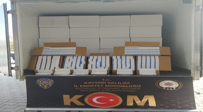 Kayseri'de bir depoda 3 milyon boş makaron ele geçirildi