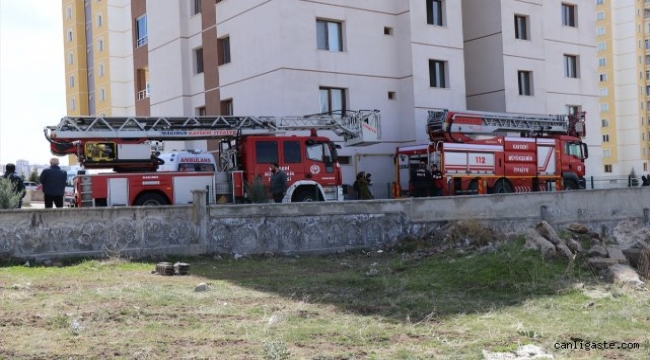 Kayseri Gökkent'te apartmanda çıkan yangında 7 kişi dumandan etkilendi