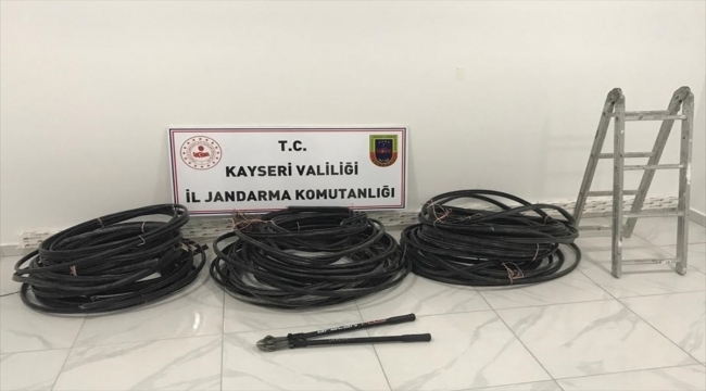 Kayseri'de kablo hırsızlığı şüphelisi yakalandı