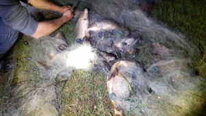 Konya'da baraj gölünde kaçak ağ denetimi yapıldı