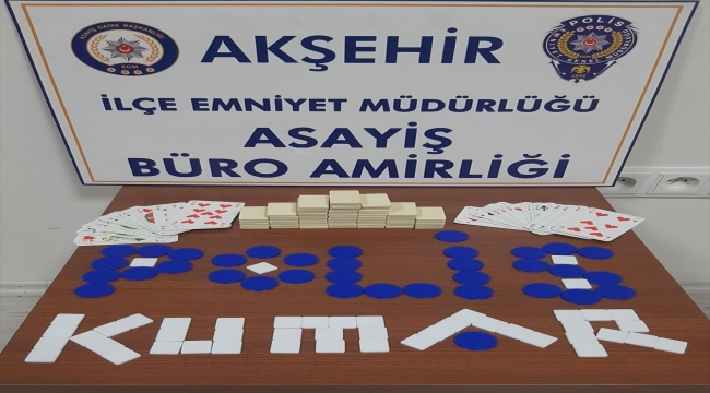Konya'da kumar oynayan 7 kişiye 12 bin 733 lira ceza